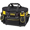 STANLEY FATMAX Round Top Rigid Tool Bag, 18", Quick Tool Access with Wide Opening Zip Design, Multiple Internal and External Pockets, Carry Handle and Shoulder Strap, 20kg Load Capacity, FMST1-70749