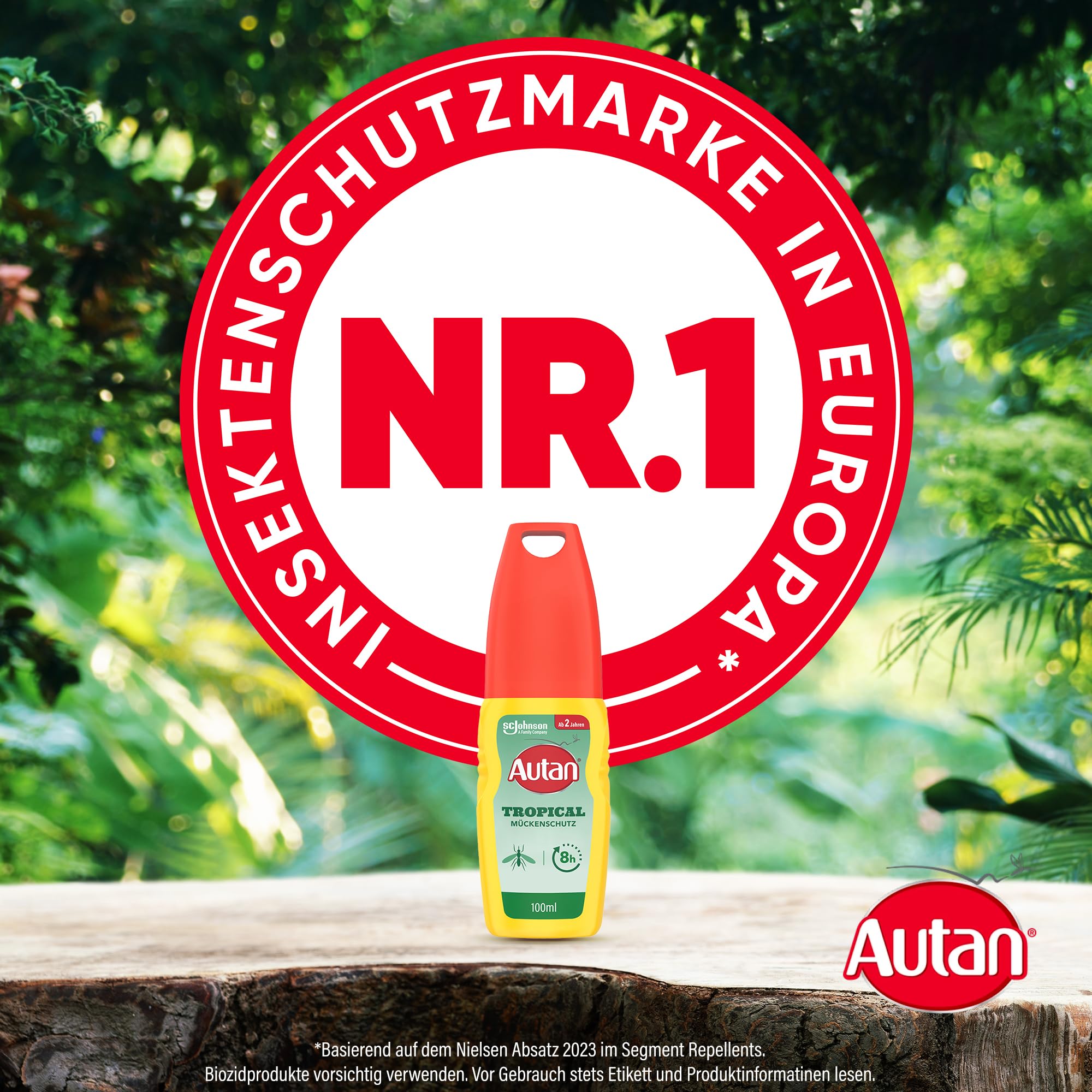 Autan Tropical Pumpspray, Mückenschutz für Körper & Gesicht, Travel Essentials, 1er Pack, (1 x 100 ml) 5