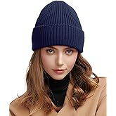 choshion Wool Beanie for Men Women, Seamless Knit Cuffed Warm Winter Hats Fisherman Beanies Womens Ski Hat Skull Cap Unisex