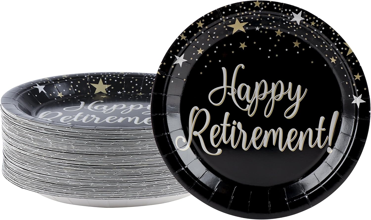 Happy Retirement Disposable Party Plates (80Count) Retirement Party