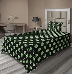 Ambesonne Alien Sheet Set, Supernatural Martiansal