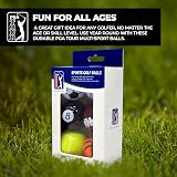 PGA Tour Coloured Golf Balls Set - 6 Designs Novelty Golf Balls Gift view 4