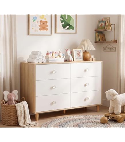 knee length dresses for ladies Darlington 6 Drawer Dresser Warm White main image 1