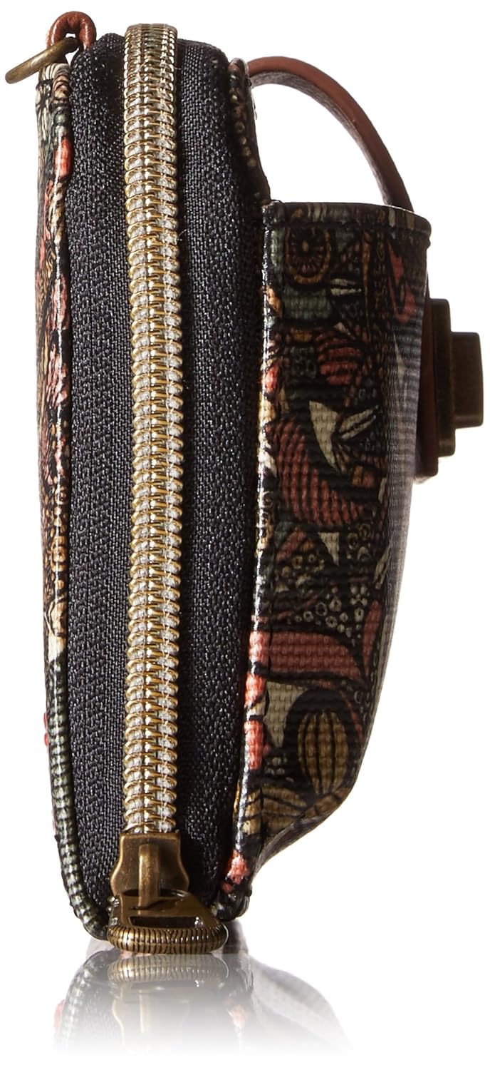 Sakroots Artist Circle Large Smartphone CrossBody Phone Wallet Black