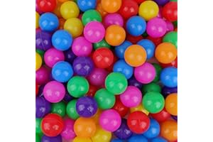 EOSAU 100 Ball Pit Balls BPA Free 2.16in Plastic Pit Balls Ideal Gift for Toddlers Babies Indoor Outdoor Play Tent Ball Pit Toys