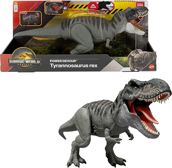 MATTEL JURASSIC WORLD REBIRTH POWER DEVOUR TYRANNOSAURUS REX...