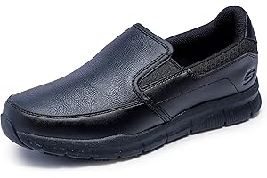 Skechers for Work Men's Nampa-Groton Food Service Shoe,Black