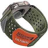 ULTIMAL Ultrawide for Apple Watch Band Ultra/Ultra2 49mm/46mm/45mm/44mm Ultra wide Sport Nylon Band for iWatch Series 9/8/7/6/5/4/SE/SE2 for Women Men Hollow Out Breathable watch band (49/46/45/44mm, Army Green)