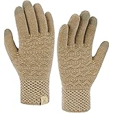 FZ FANTASTIC ZONE Winter Gloves for Women Cold Weather with Touch Screen Chenille Knit Thermal Warm Gloves Gifts
