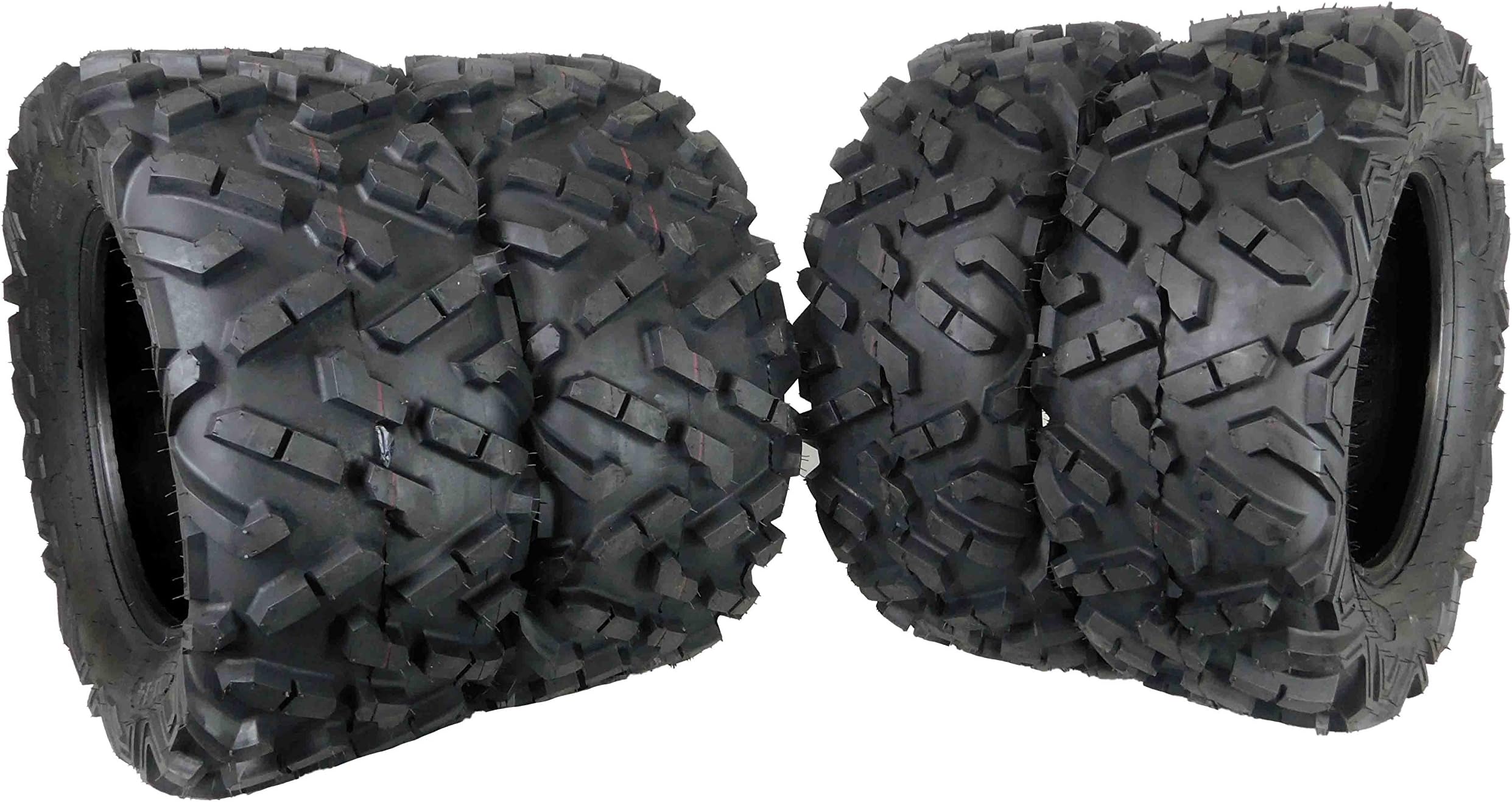 MASSFX 4 Set Dual Compound 27x11-14 Rear 27x9-14 Front ATV Tires 6 Ply