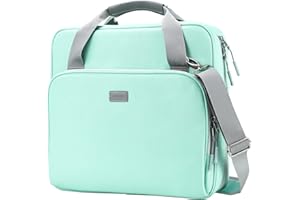 Losong 3 Inch D-Ring 3 Ring Zipper Binder, Binder with Strap 700 Sheet Capacity & Multi-Pockets School and Office Organizer, Compatible with 13-Inch MacBook(Patent Design Light Blue)