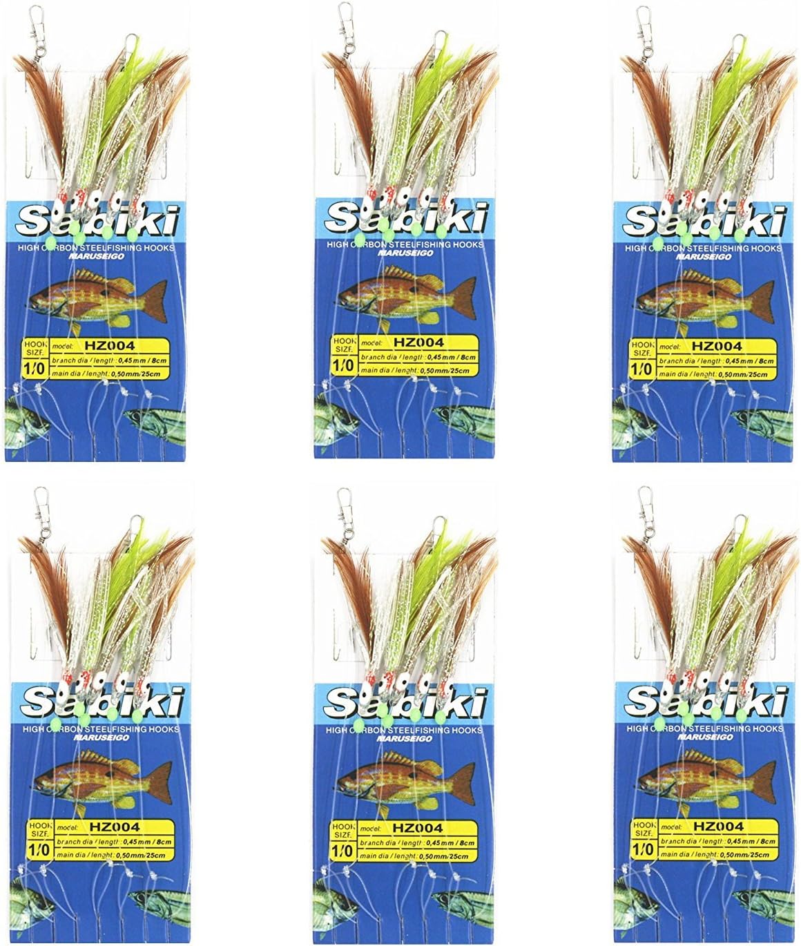 Milepet Luminous Sabiki Fishing Rigs Glow Soft Fish/Shrimp Sabiki lure Saltwater/Freshwater Fishing Bait