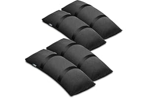 Rhino BaseMate Umbrella Base Weights 4-Pack – Fillable Sand Bags for Umbrella Base & Patio Stand | Durable Weatherproof Sandbag Weights for Outdoor Umbrellas, Arched Design, Holds Up to 49 lbs Each