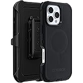 OtterBox iPhone 16 Pro (Only) - Defender Series MagSafe Case - Black - Holster Clip Included - Built-in Magnets - Screenless - Rugged & Durable - with Port Protection - Non-Retail Packaging