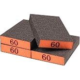 YNZDRWA 4 Pack Sanding Sponge | Washable and Reusable Sanding Blocks for Drywall Wood Metal Furniture, 60 Grit Sandpaper Block Assortment