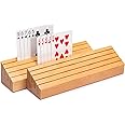 Yellow Mountain Imports Solid Beechwood Playing Card Holders - Set of 2