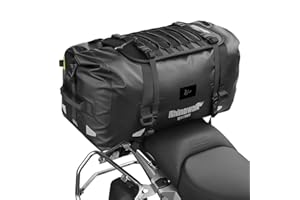 Rhinowalk Motorcycle Saddle Bag 65L – Extra-Large Waterproof Touring Tail Pack with MOLLE Expansion & Backpack Straps