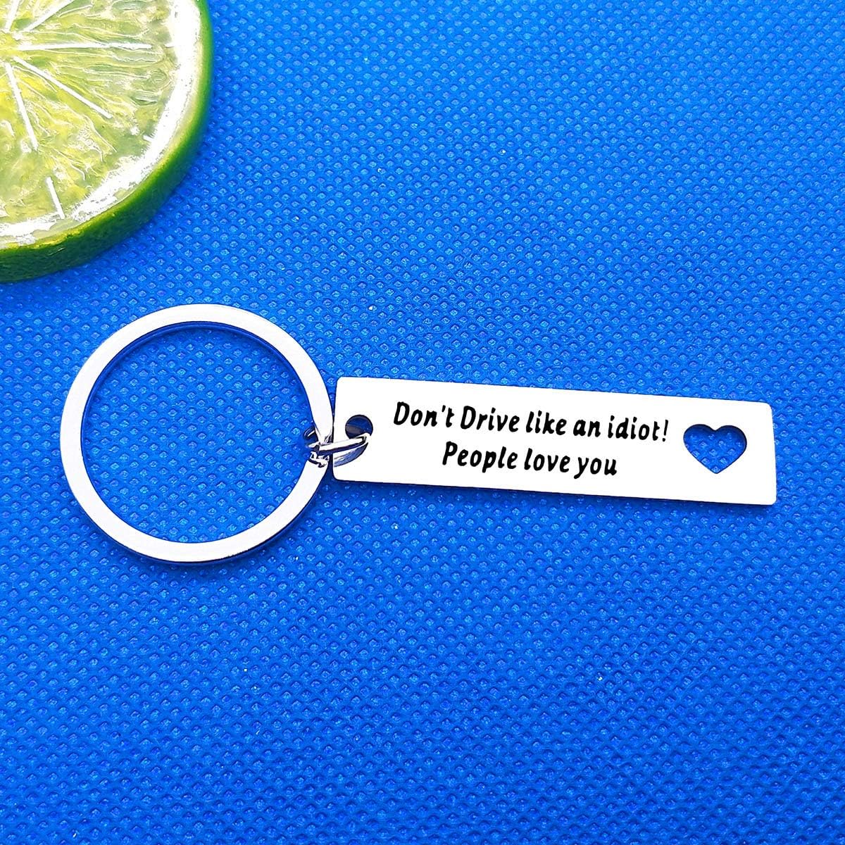 New Driver Gift for Women Men Drive Safe Keyring Don’t Driver Like An Idiot Keychain Drive Safe Key Ring for Graduation Gift for Daughter Son Christmas Birthday Gift for Trucker Boyfriend Husband Dad - Image 3