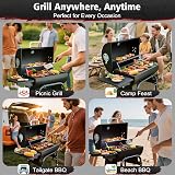 Sunlifer Charcoal BBQ Grill Smoker Barrel Portable Large view 8