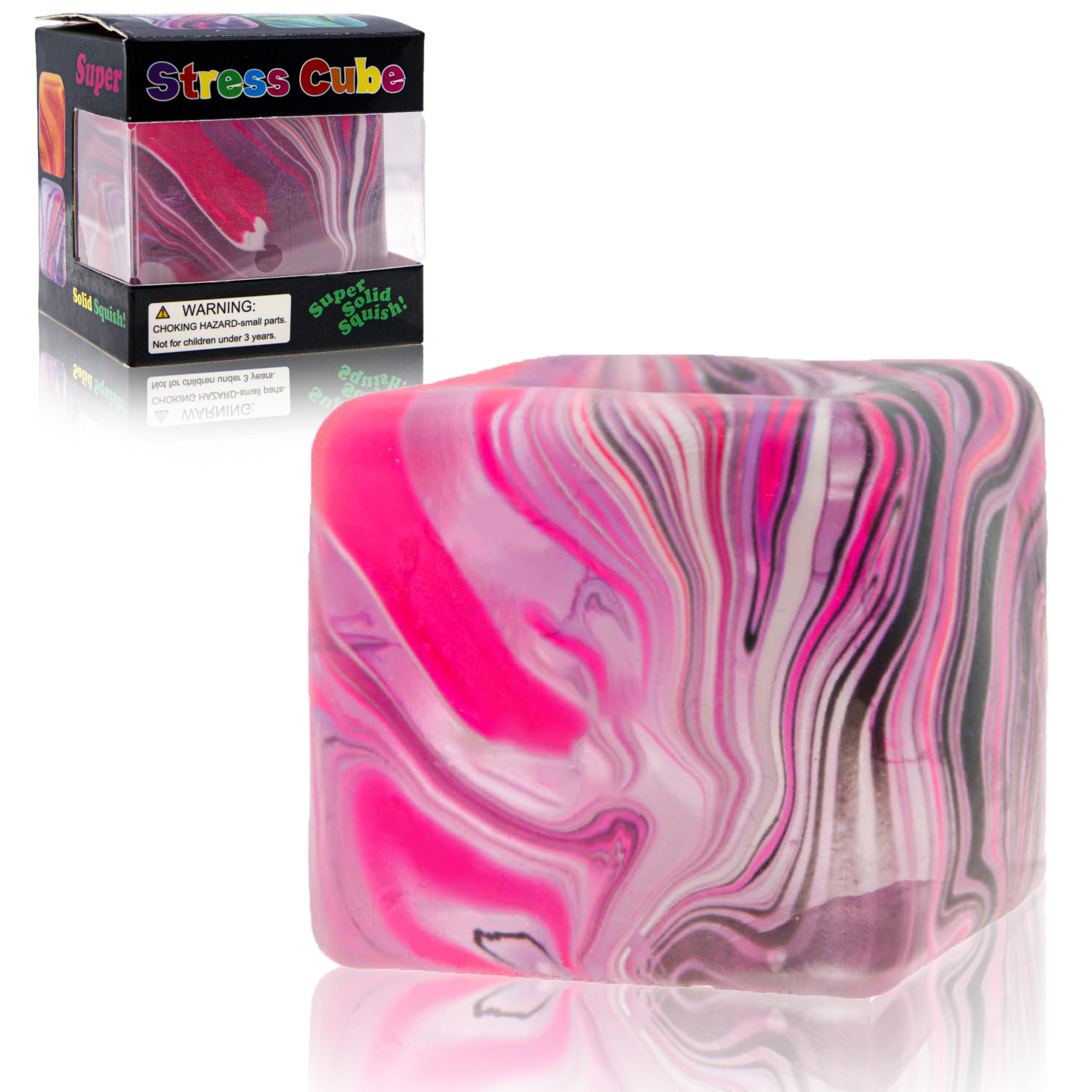 Squishy Stress Cube, Stress Ball for Kids Adults Squishies Stress Relief, Fidget Cube Sugar Ball, Sensory Toy for Kids with Autism, Fidgets for Birthday, Christmas, Office, Stocking Stuffer Gift