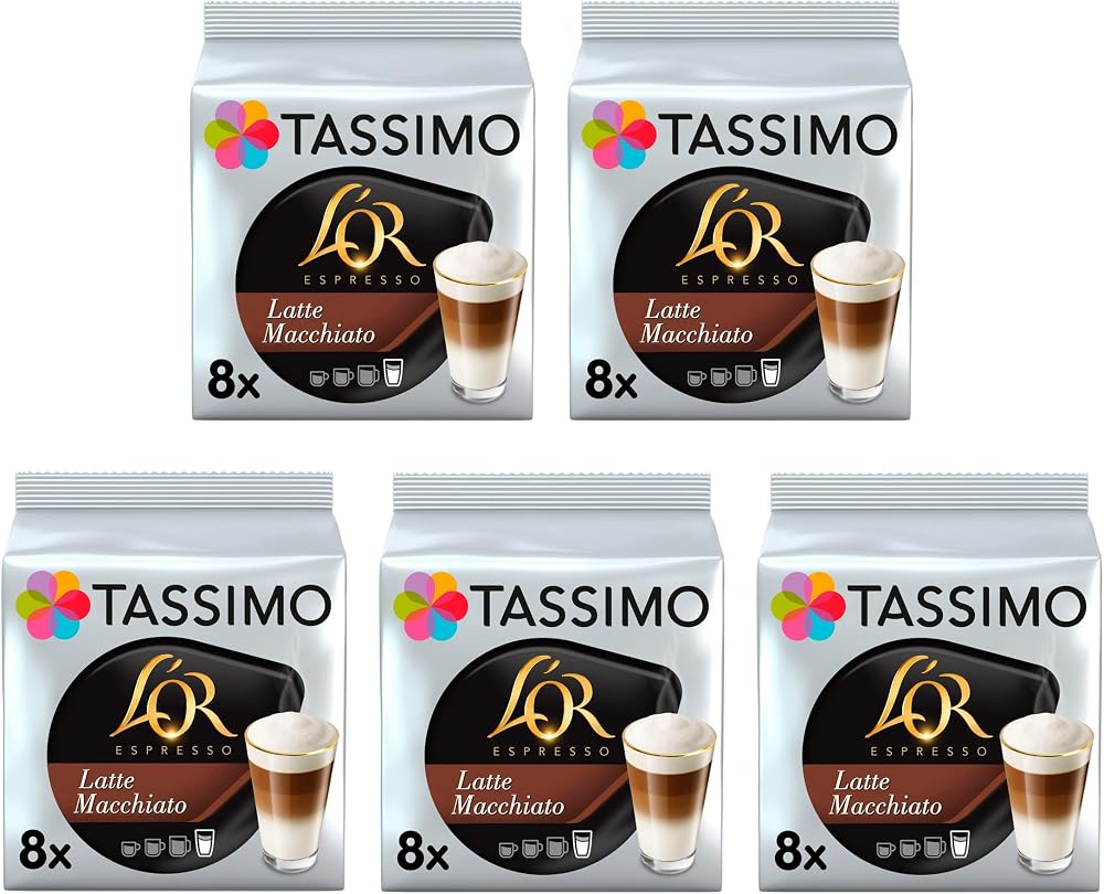 Tassimo L'OR Latte Macchiato Pods 8 Count Pack of 5 40 Drinks
