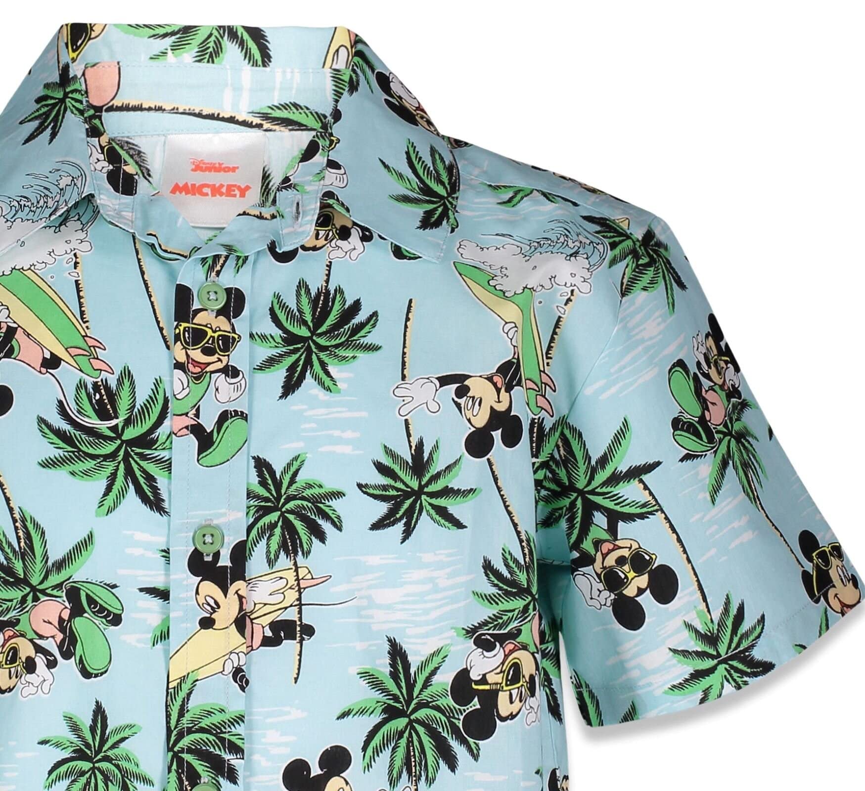 Disney Hawaiian Button Down Dress Shirt Toddler to Big Kid Sizes (2T - 18-20)