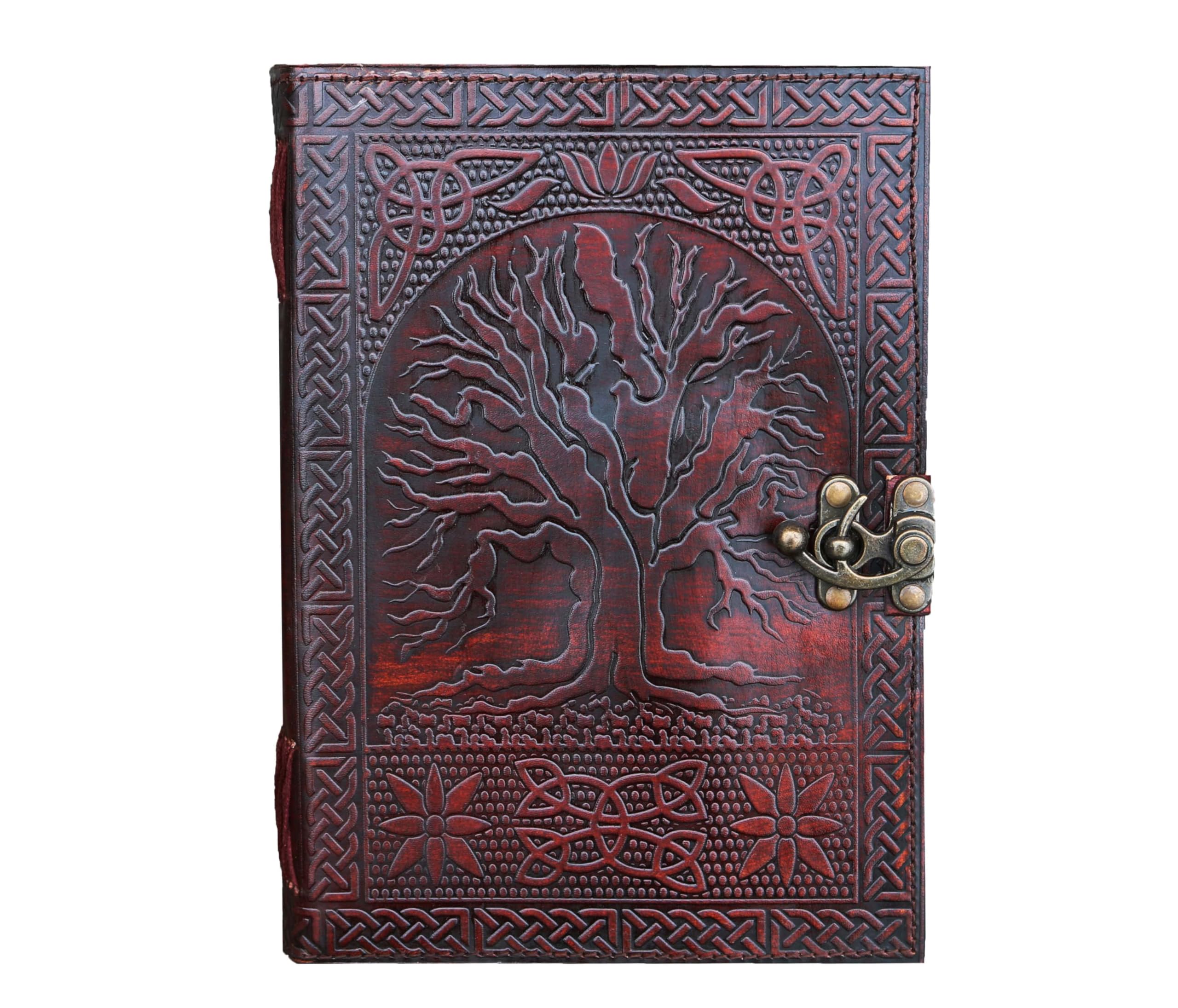 25cm empty book tree of life Grimoire leather diary shadow magic book leather journal journal notebook sketchbook for artists
