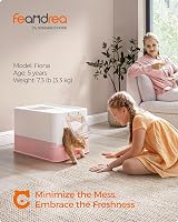 Feandrea Hidden Cat Litter Box with Hood Slide-Out Tray 15 kg Capacity view 3