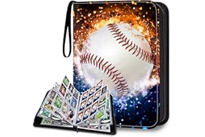 HESPLUS 900 Pockets Baseball Card Binder, Baseball Trading Cards Display Case with Baseball Card Sleeves Card Holder Protectors Set for Baseball Cards, Sports Cards, Game Cards Collector Album