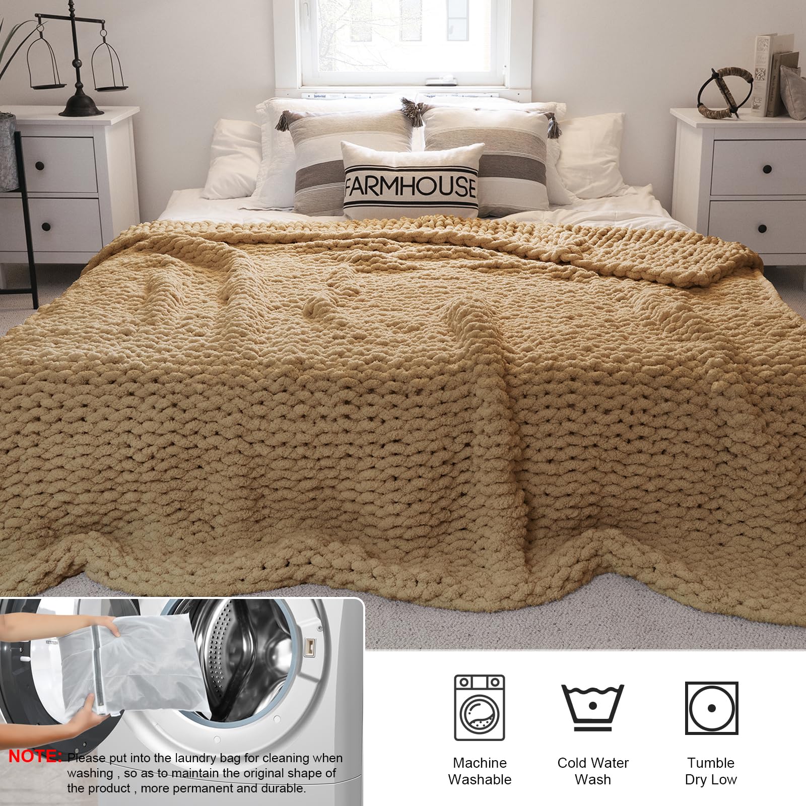 Comtest Chunky Knit Blanket