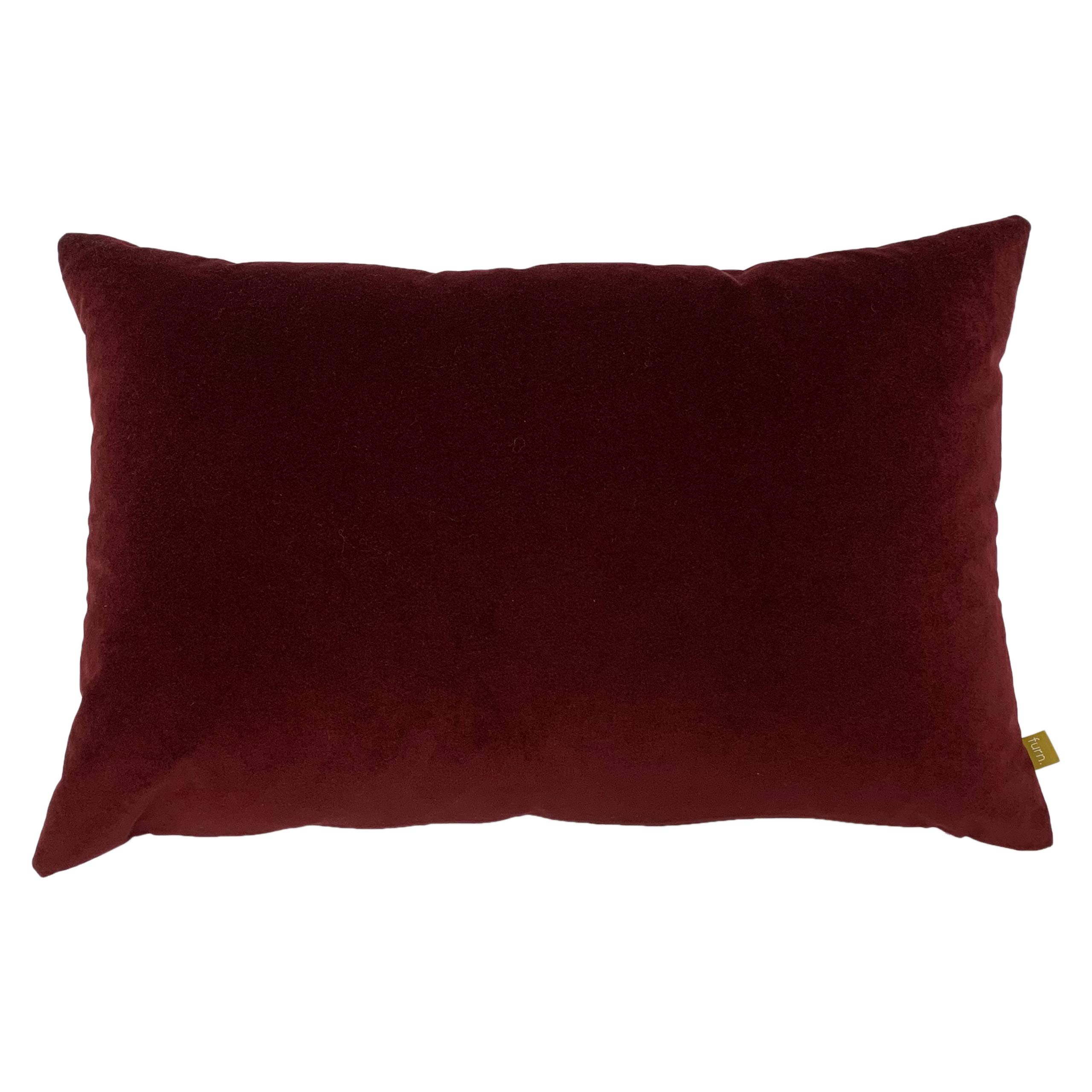 furn. Contra Polyester Filled Cushion, Oxblood, 40 x 60cm