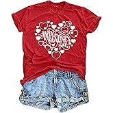 Valentines Shirts for Women Cute Heart Truck Valentines Gifts Tops