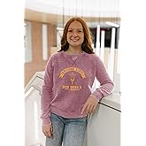 Blue 84 NCAA womens Ncaa Officially Licensed Women's Crewneck Sweatshirt Burnout Vintage Scholar