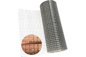 LOVEERCT 304 Sturdy Stainless Steel Mesh 7.9in X 10ft, 1/4 inch Mesh Wire Mesh Roll, 23 Gauge Hardware Cloth Never Rust, Hard&Heat Resisting, Easy to Cut, for DIY Projects, Vent Mesh, Chicken Coop, Tree Guard