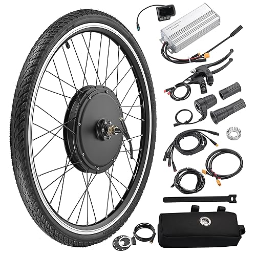 Front Wheel Electric Bicycle Motor Kit Amazon AW Electric Bike Conversion  Kit 48V 1000W 26