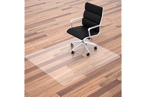 Futurwit Office Chair Mat for Hardwood Floor, 45” x 53” Large Chair Mats, Under Desk Chair Mat for Rolling Chairs, Easy Glide Desk Floor Mat for Home Office (Rectangle)