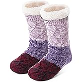 Anlisim Women Slipper Socks Non Slip Fuzzy Fluffy Thick Warm Cabin Cozy Comfy Soft Fleece Home Grips Socks