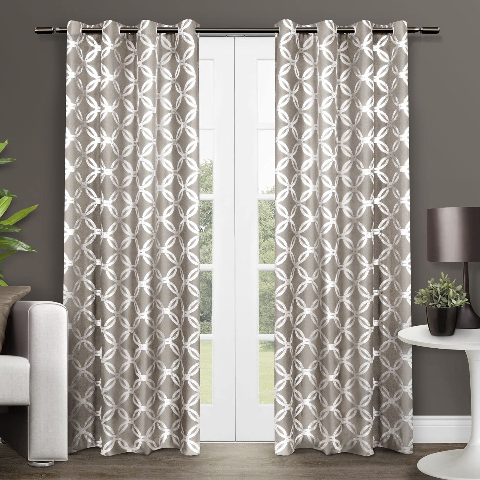 Exclusive Home Curtains Modo Grommet Top Panel Pair, Natural, 54x84, 2 Piece — image 1