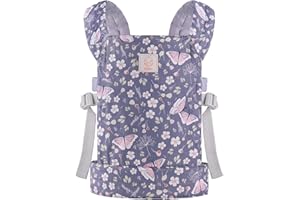 GAGAKU Baby Doll Carrier for Little Girls Kids, Reborn Doll Accessories, Toy Baby Dolls Sling for Toddlers - Blue - Butterfly