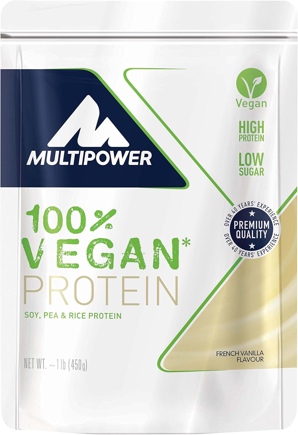 Multipower 100 Vegan Protein French Vanilla 450 g Eiweißpulver