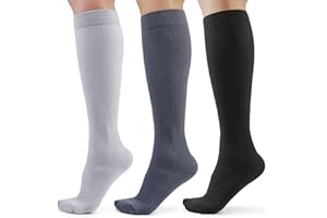 CAMBIVO Compression Socks for Men & Women,8-15 mmHg Socks for Daily Wear, Active Lifestyles, Work, Flight, Pregnancy