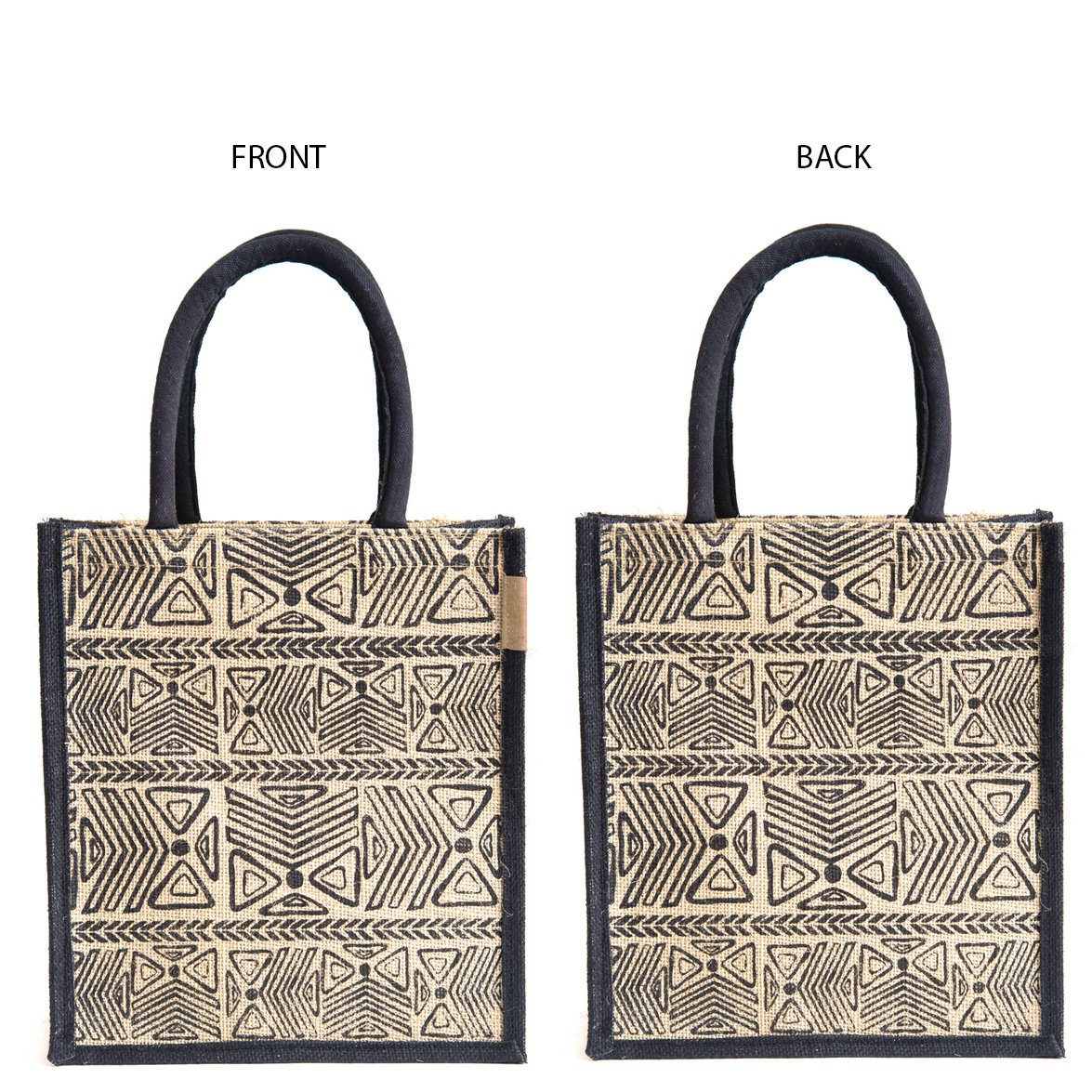 h&b men's jute multicolour lunch bag