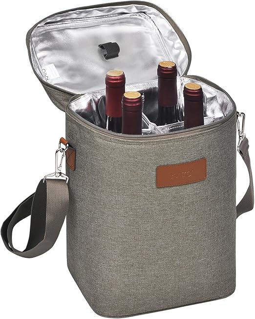 2-Flaschen Weinkühltasche - Isolierte Tragetasche Mit Schultergurt Für Picknick & Party