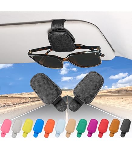 Yuoyar 4 Packs Magnetic Car Picture Holder For Visor - Car Photo Holder