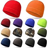 SATINIOR 14 Pieces Fleece Beanie Men Skull Cap Fleece Watch Hat Army Tactical Winter Warm Beanie for Running Skiing Cycling Outdoor Sports, 14 Colors