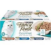 Fancy Feast Wet Cat Food, Gourmet Variety Pack 3 Flavours - 85 g Can (12 Pack)