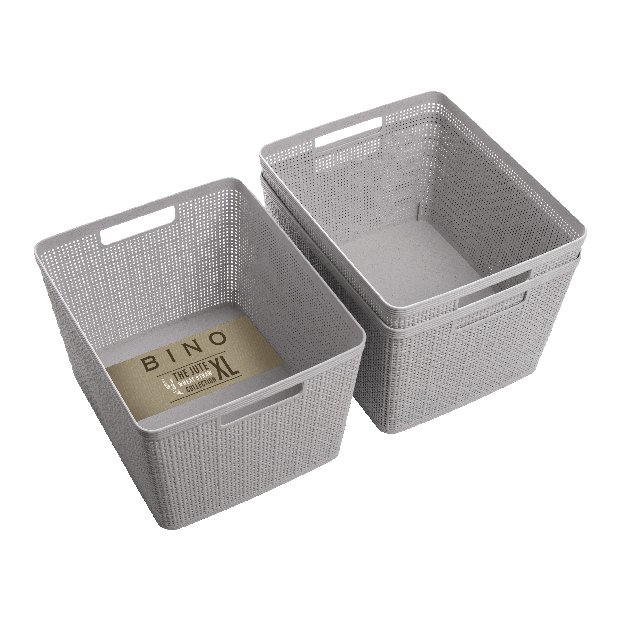 Photo 1 of ** SOLD AS IS NO REFUND/RETURN*G SEE COMMENTS!
BINO | Woven Plastic Basket | Large (Natural Grey), 3-Pack | THE JUTE COLLECTION | Home Organization, Space - Saving Storage, Stylish Design | Jute Basket | Plastic Storage Basket