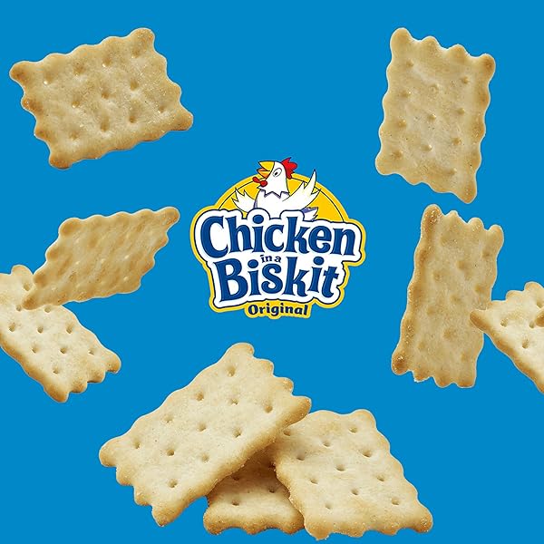 CHICKEN IN A BISKIT ORIGINAL BAKED SNACK CRACKERS, LUNCH SNACKS, FAMILY SIZE, 12 OZ