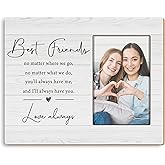KJULYW Best Friends 4x6 Picture Frame, Friendship Gifts for Christmas Birthday, BFF Gifts for Women, Best Friends Love Always Picture Photo Frames for Desk Tabletop Wall Decoration