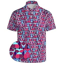 Xdceu Golf Polos for Men - Funny Golf Shirts Print